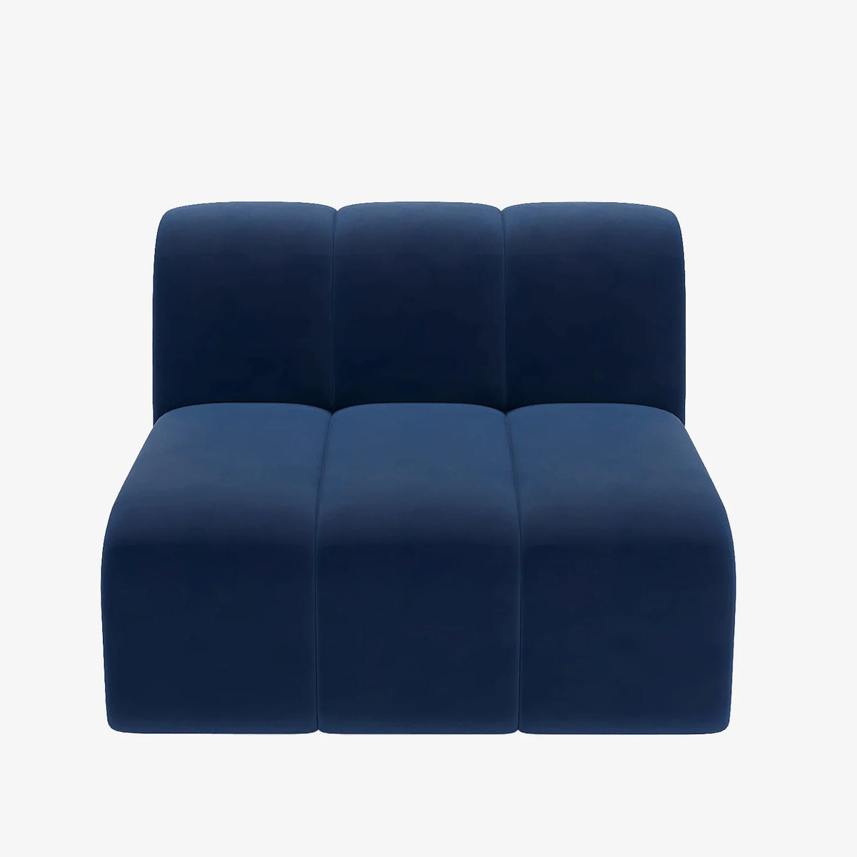 Canap  modulable en velours bleu marine H l ne