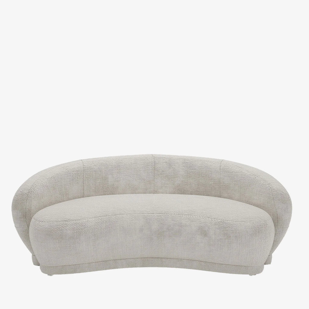 Canap  3-4 places en tissu chenille cr me Bianca