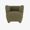 NOA  - Fauteuil en laine boucl e vert kaki