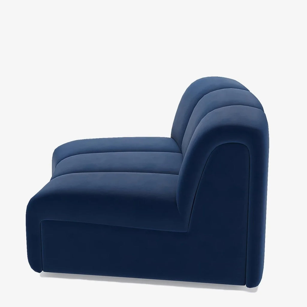 Chauffeuse d angle pour canap  modulable en velours bleu marine H l ne