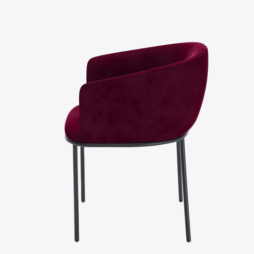 Lot de 2 fauteuils de salle à manger en velours