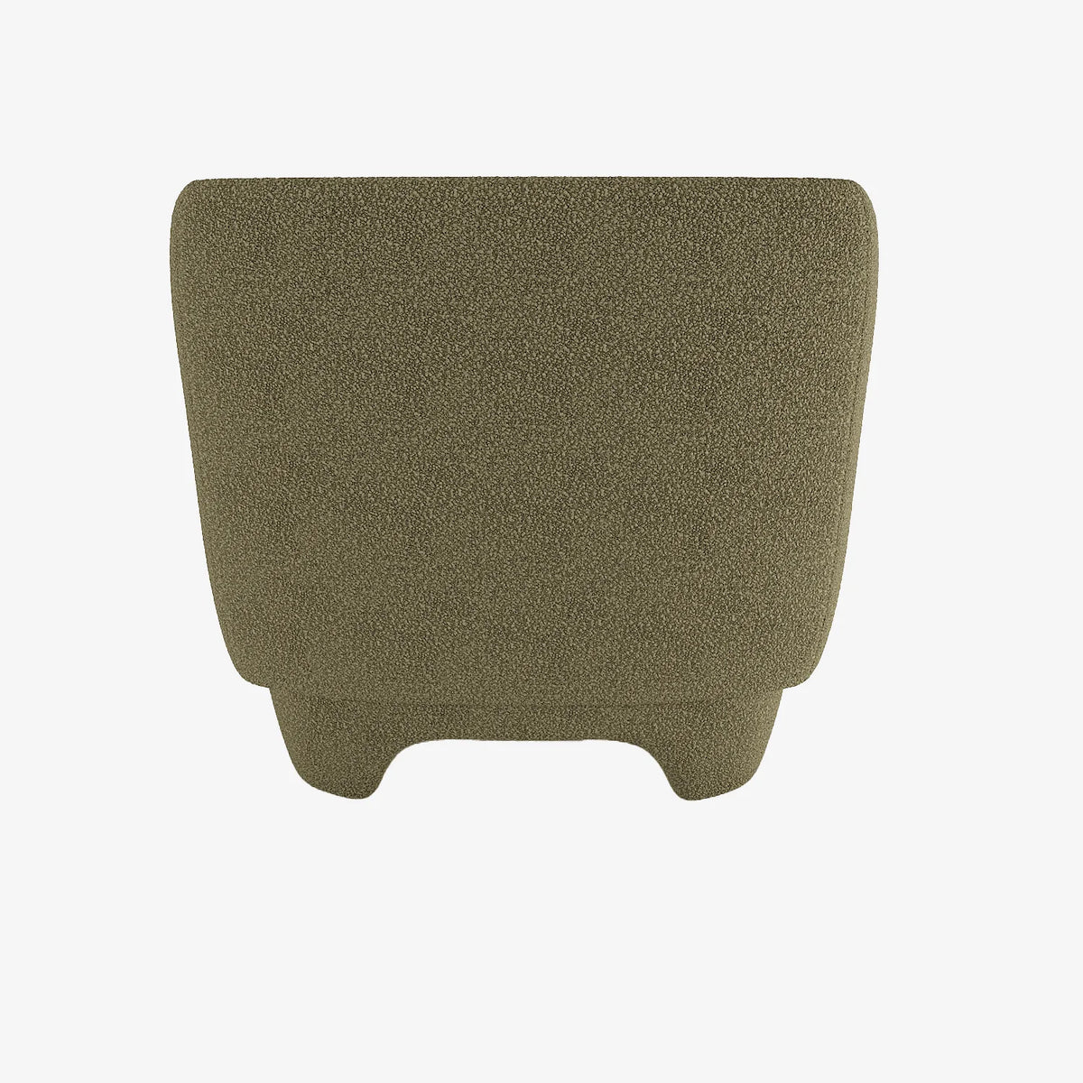 NOA  - Fauteuil en laine boucl e vert kaki
