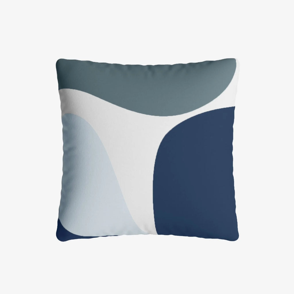 Coussin carré bleu déhoussable 40x40cm