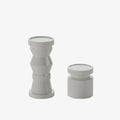 Set de 2 bougeoirs en bois design coloris cr me Antalya