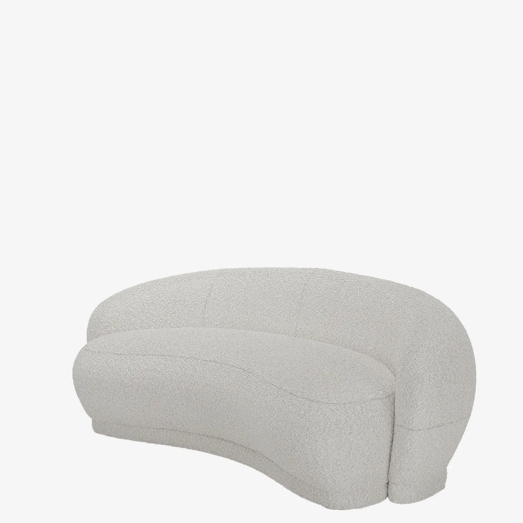 Canap  blanc tissu bouclette Bianca