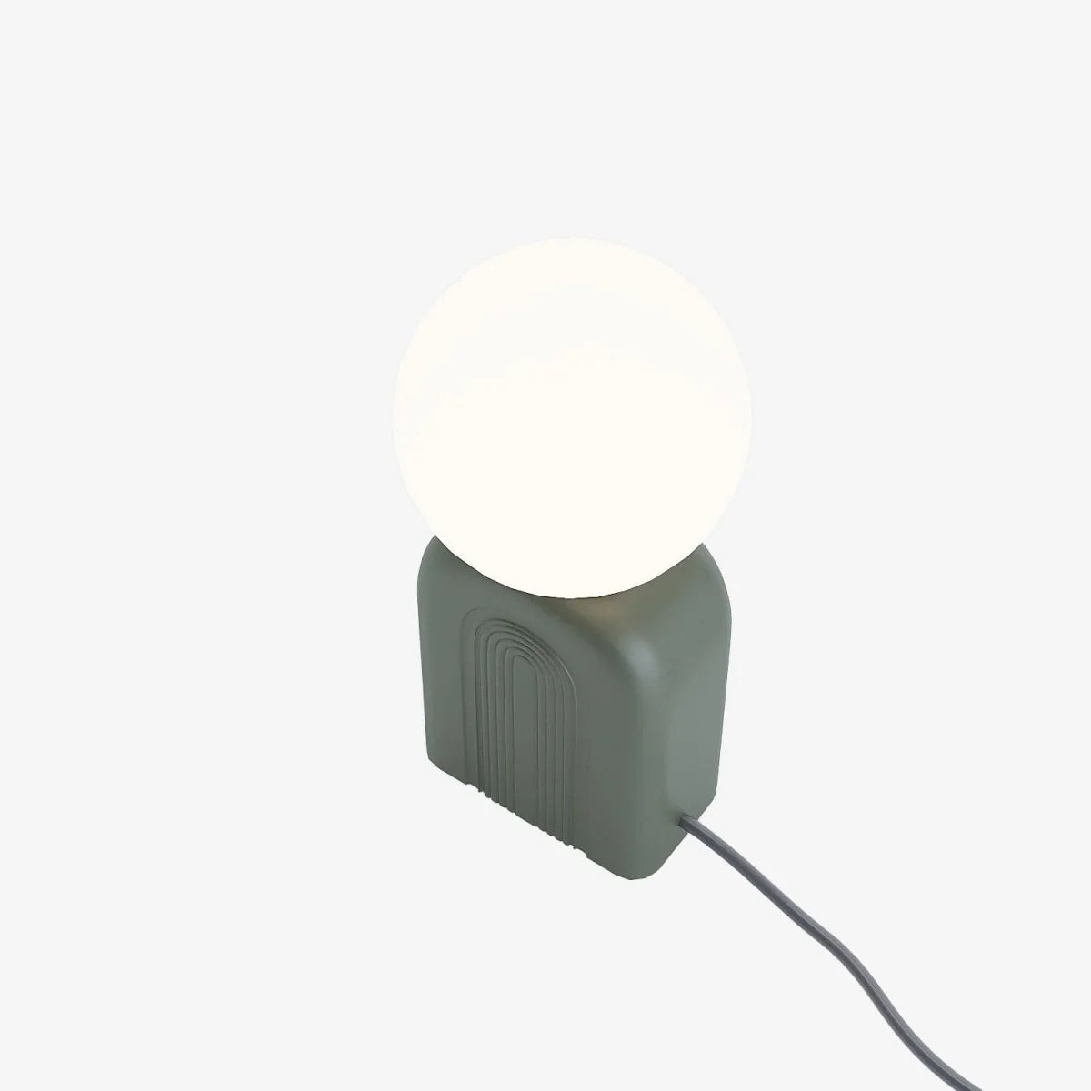 Lampe de table en c ramique vintage verte Goya