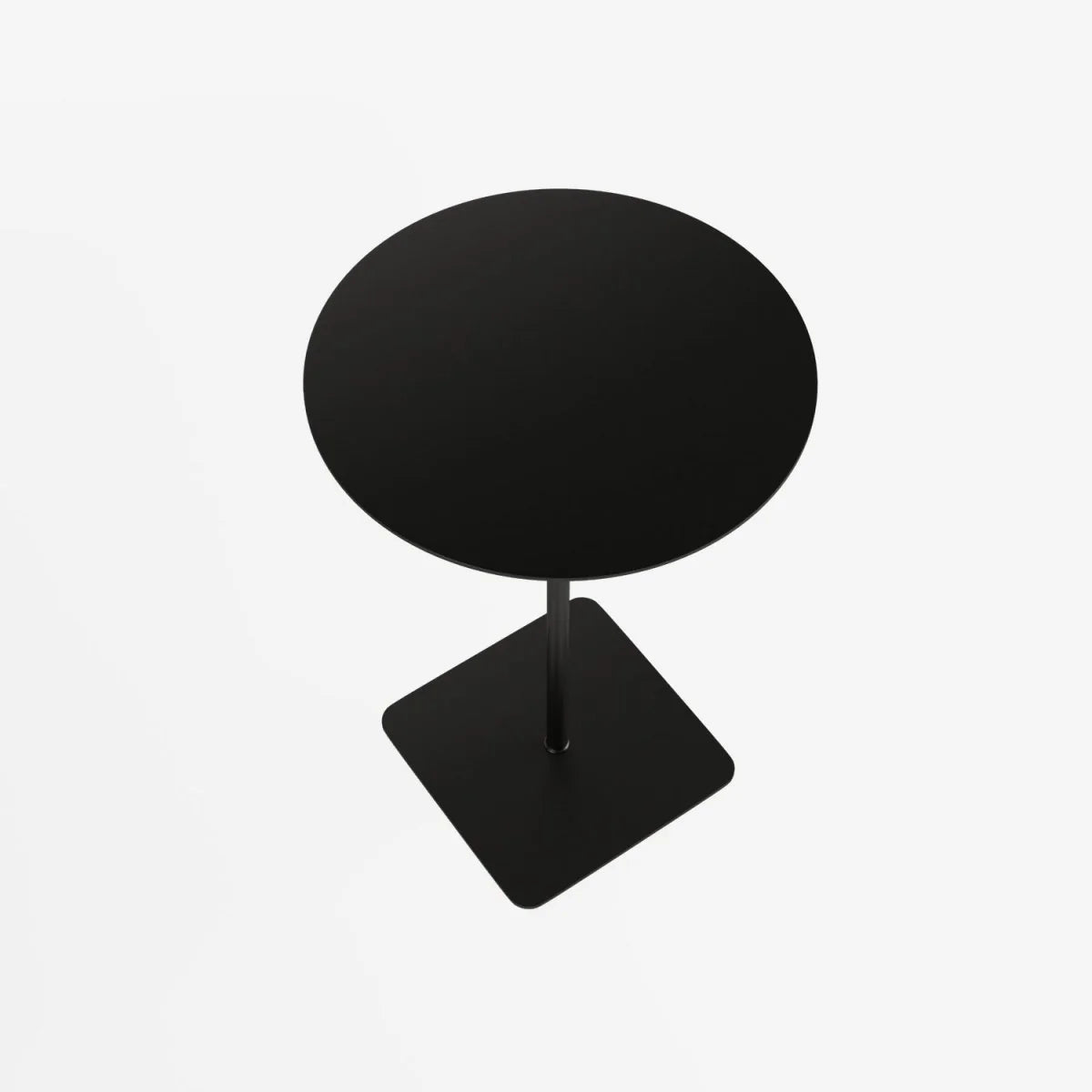 Table d'appoint ronde en métal noir
