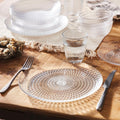 Dinnerware, Glass, Transparent, 18-piece set