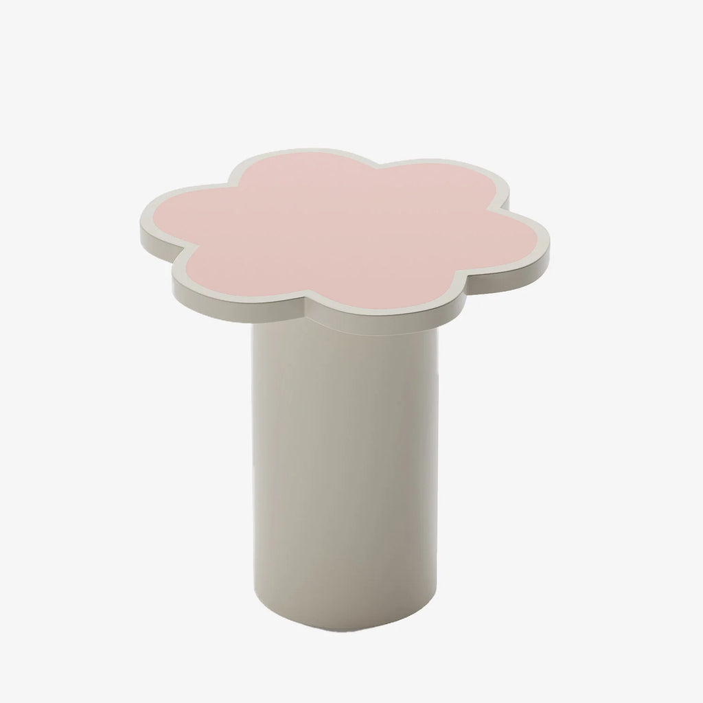 Table d appoint fleur coloris rose Flora