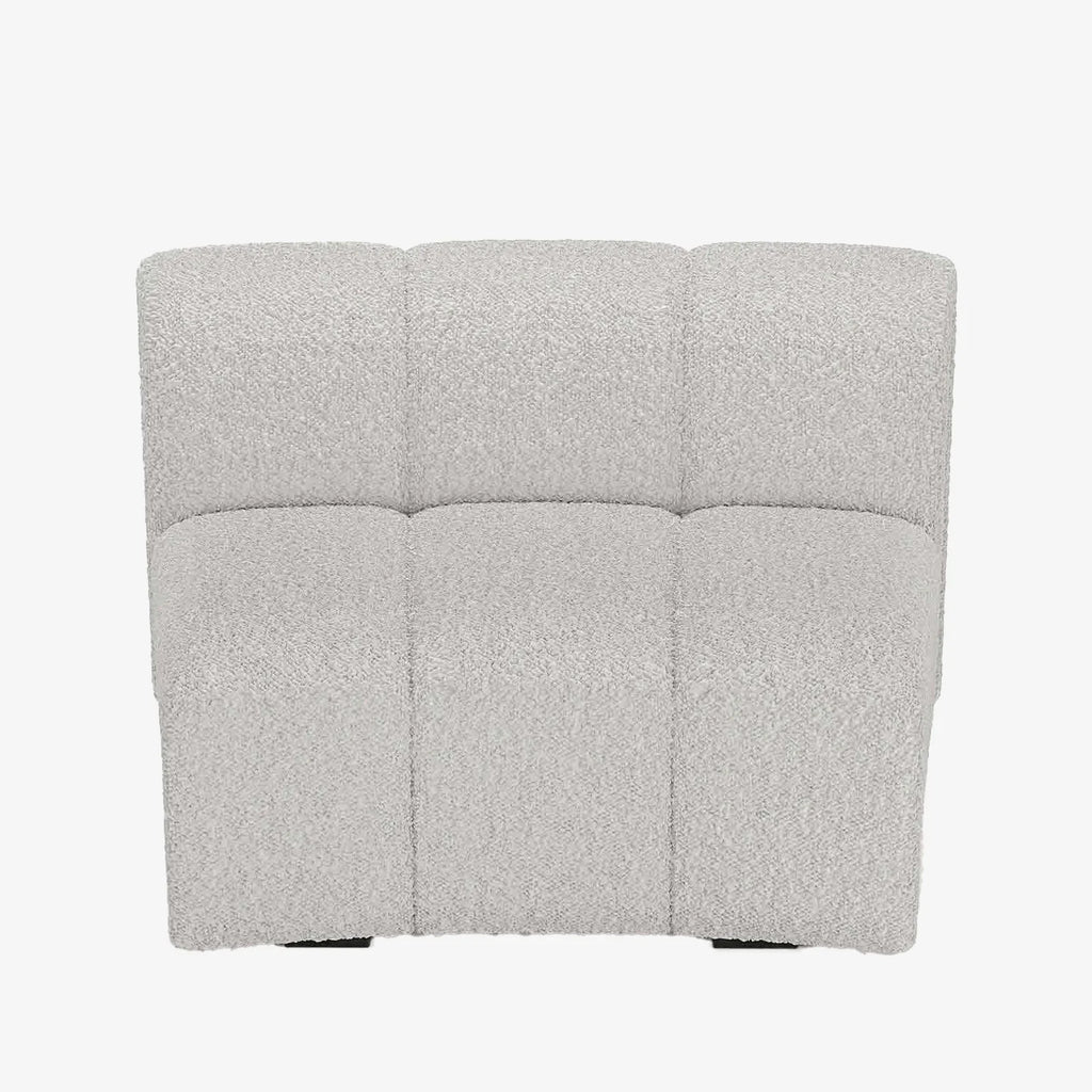 Chauffeuse d angle pour canap  modulable en tissu bouclette gris-cr me H l ne