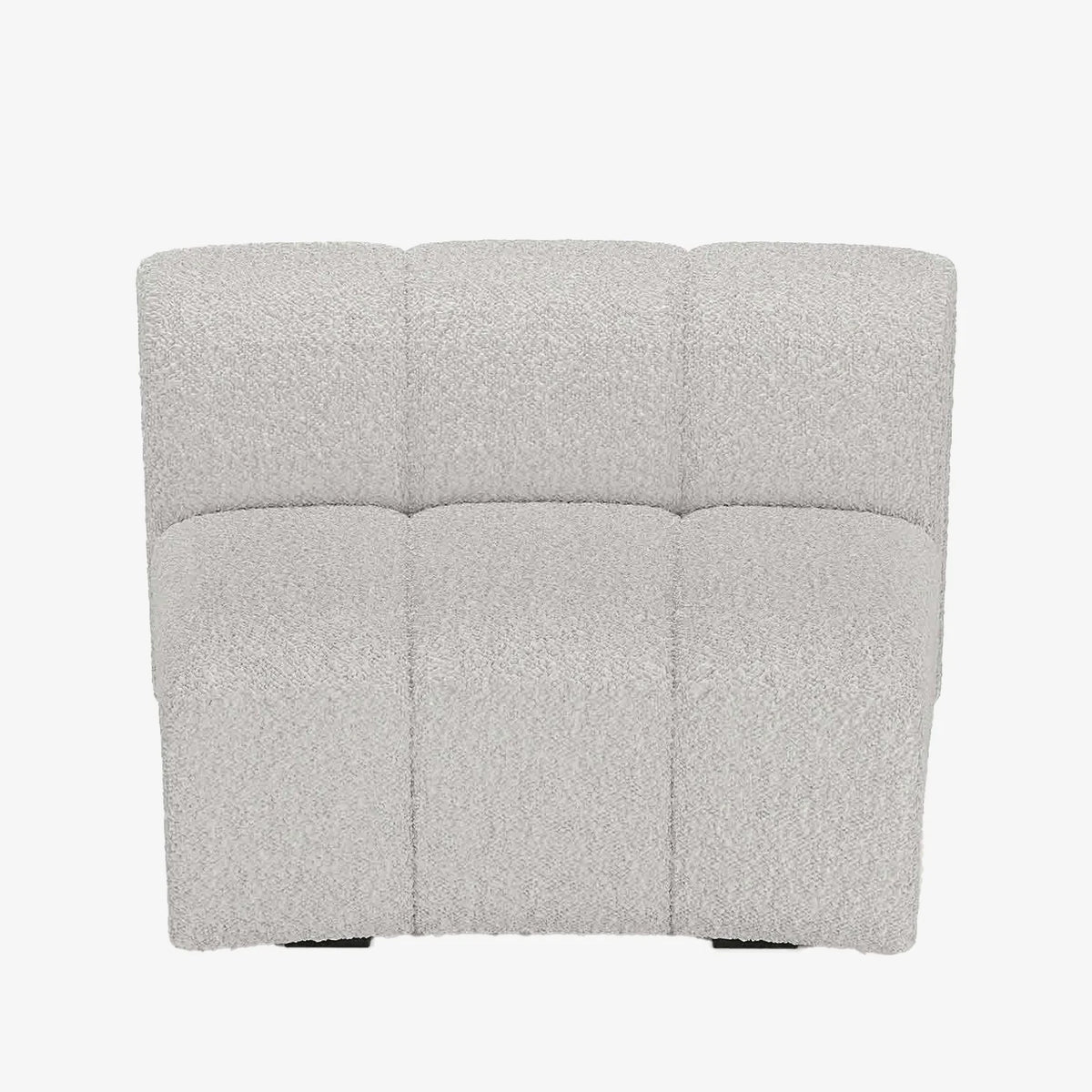Chauffeuse d angle pour canap  modulable en tissu bouclette gris-cr me H l ne