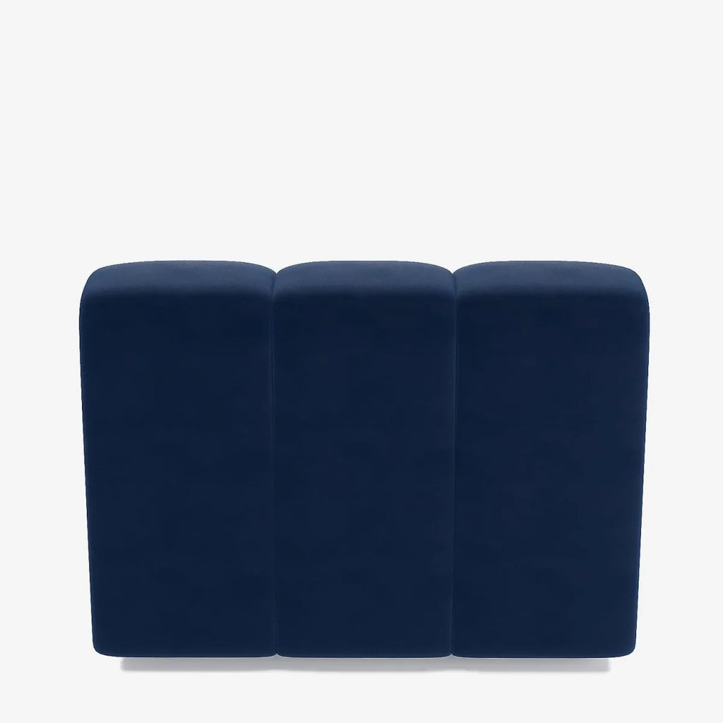 Canap  modulable en velours bleu marine H l ne