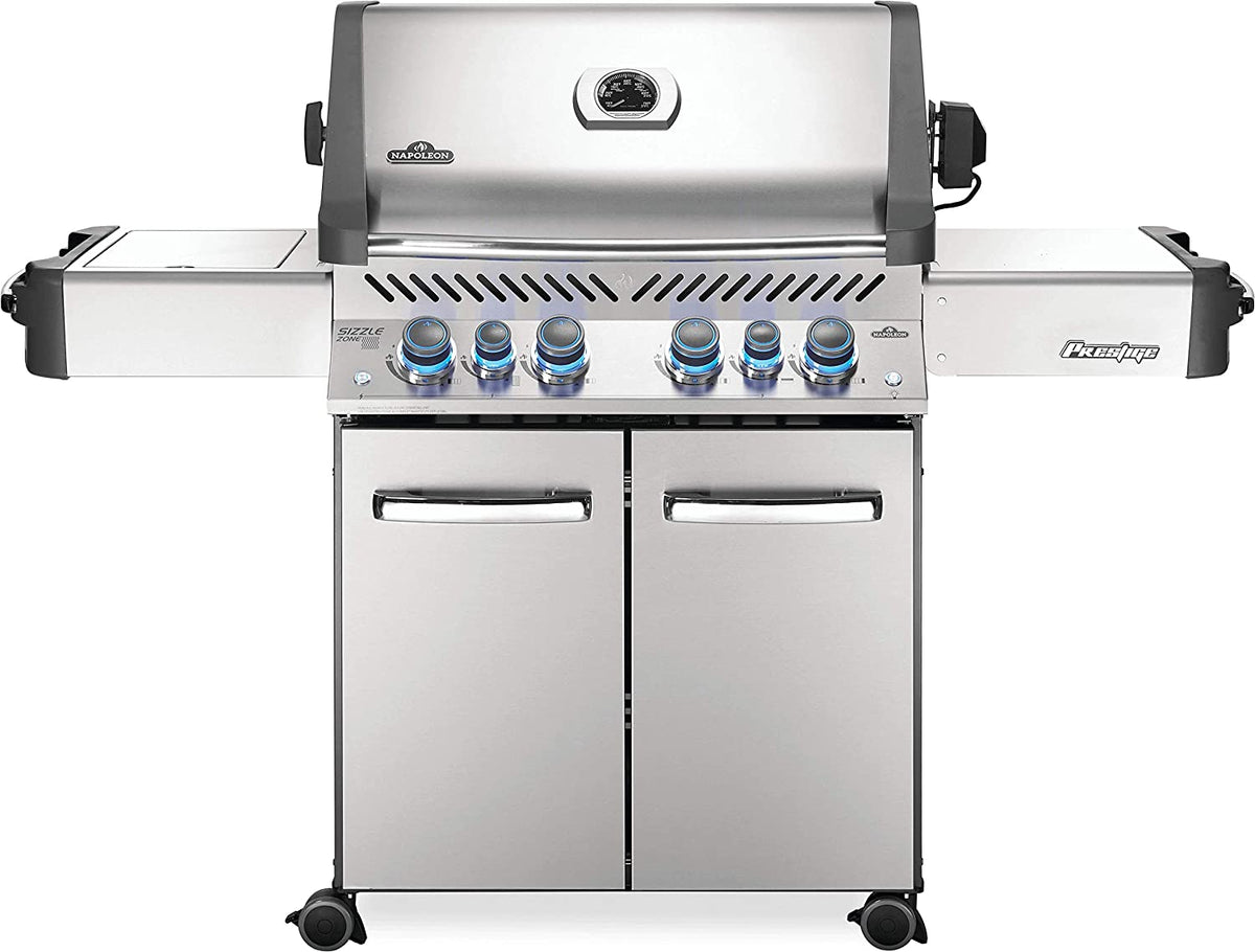Barbecue au gaz propane Napoleon Prestige 500 RSIB avec brûleurs infrarouges - Inox