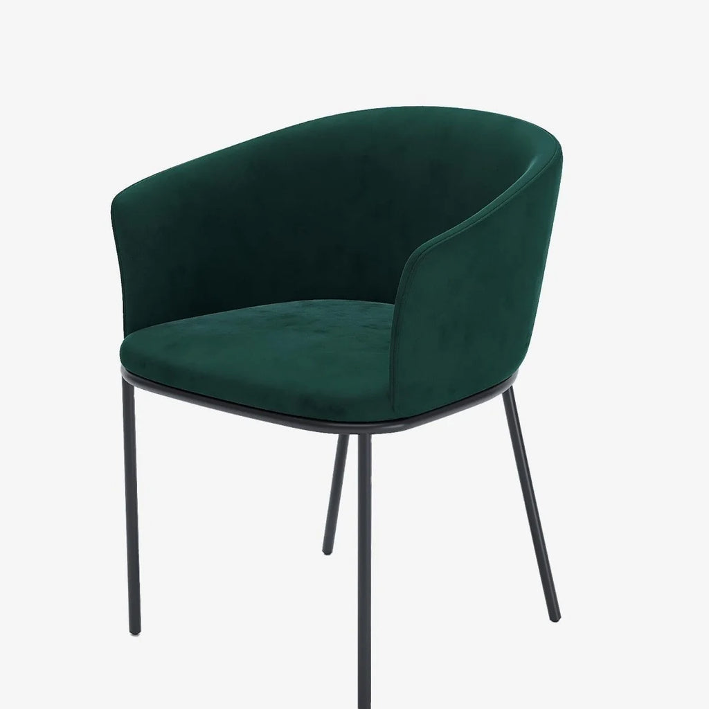 Lot de 2 fauteuils de salle à manger en velours