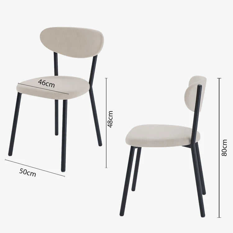 Lot de 2 chaises pied métal noir