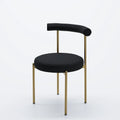 Lot de 2 chaises de table velours noir