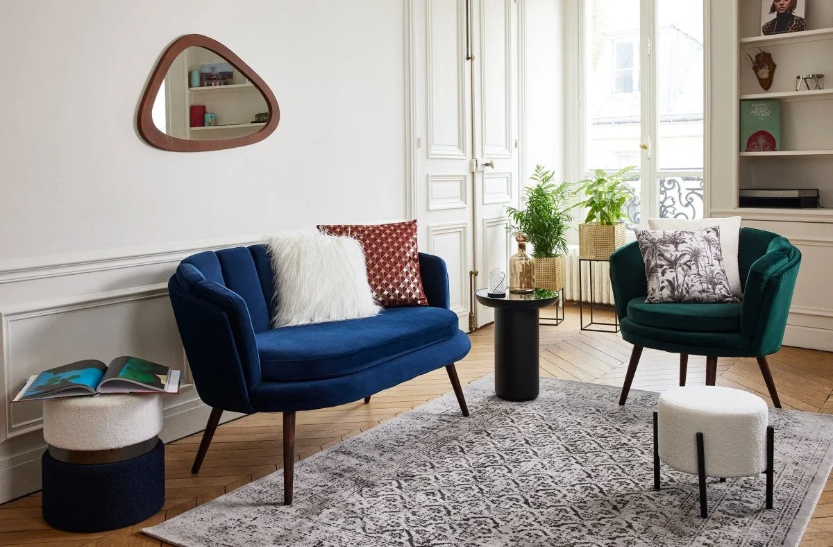 Table d'appoint design en métal noir