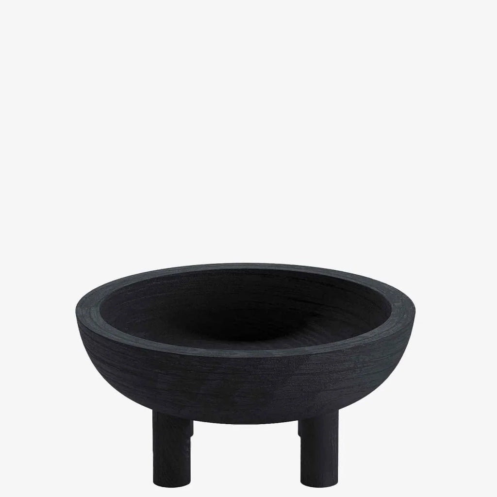 Coupe design en bois sculpt  paulownia noir Montmartre