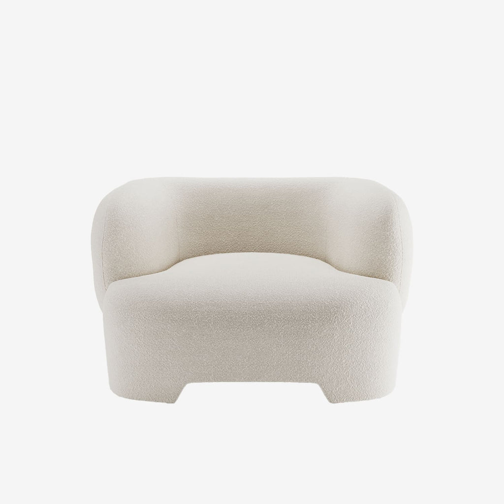Loveseat Albano - Fauteuil 1,5 place boucl  cr me