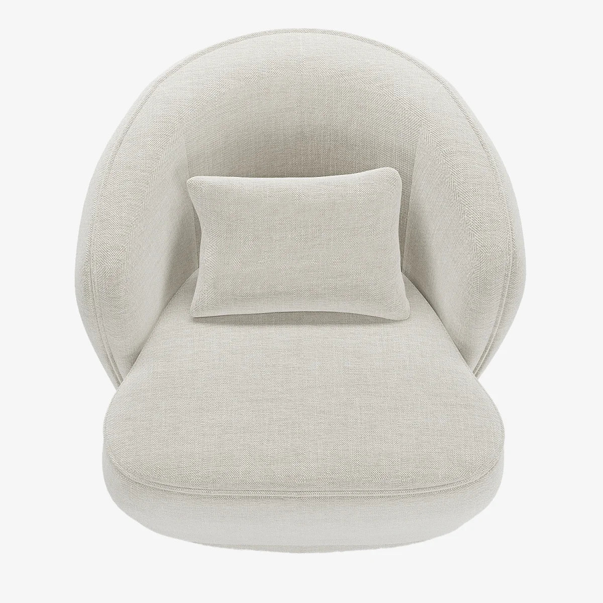 Fauteuil design tissu beige Pablo