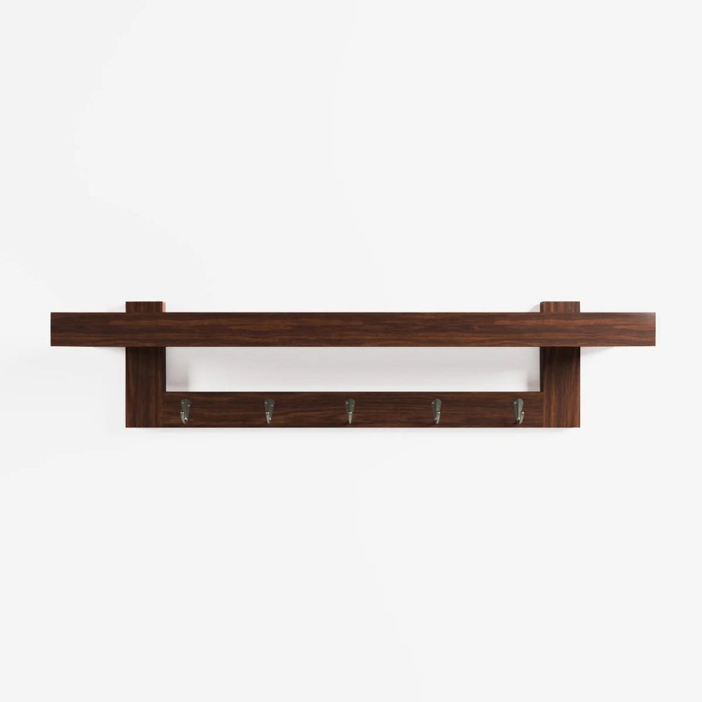 Patère en bois et argent
