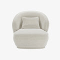 Fauteuil design tissu beige Pablo