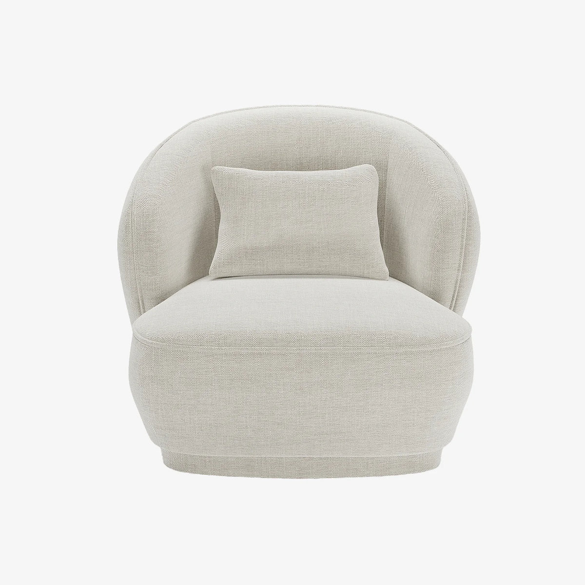 Fauteuil design tissu beige Pablo