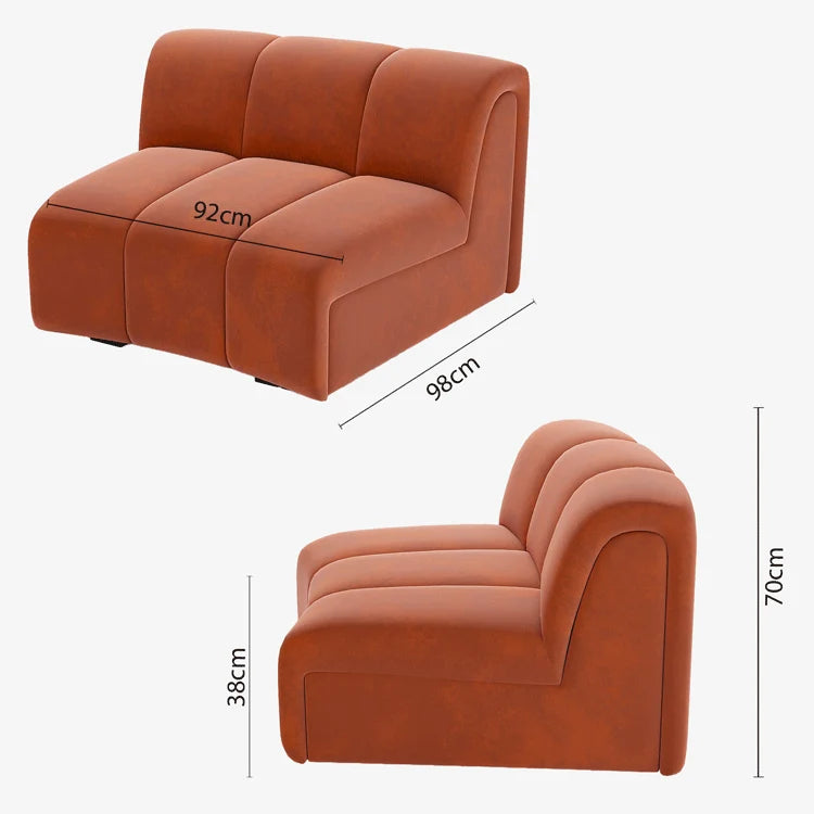 Chauffeuse d angle pour canap  modulable en velours ocre H l ne