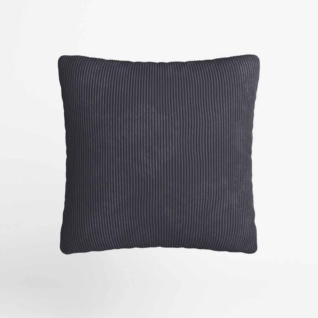 Coussin en velours bleu foncé déhoussable 40x40cm