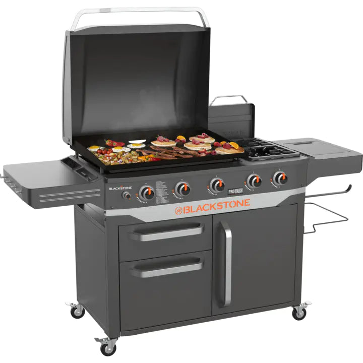 Plancha au gaz propane Blackstone ProSeries 28" 5 brûleurs avec réchaud