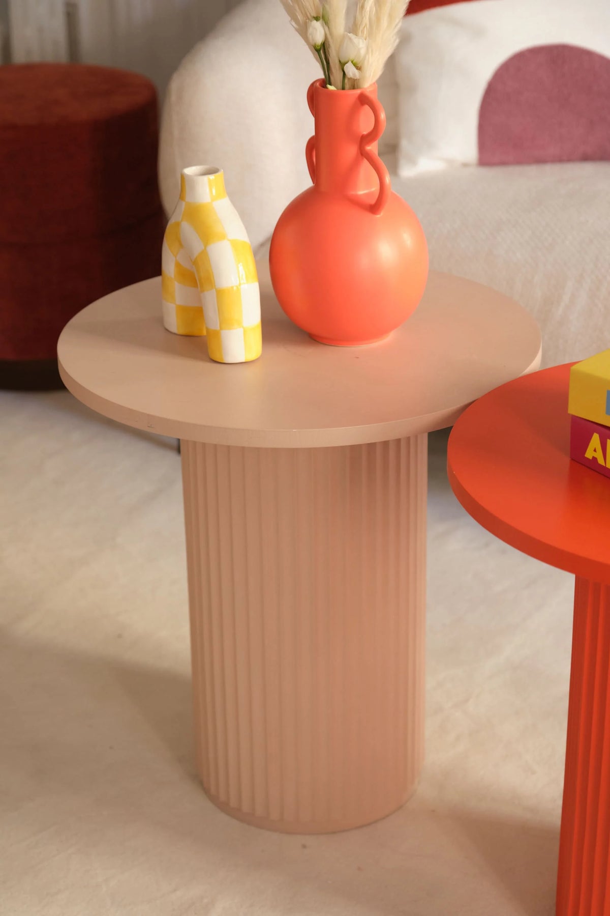 Table d'appoint ronde cannel e