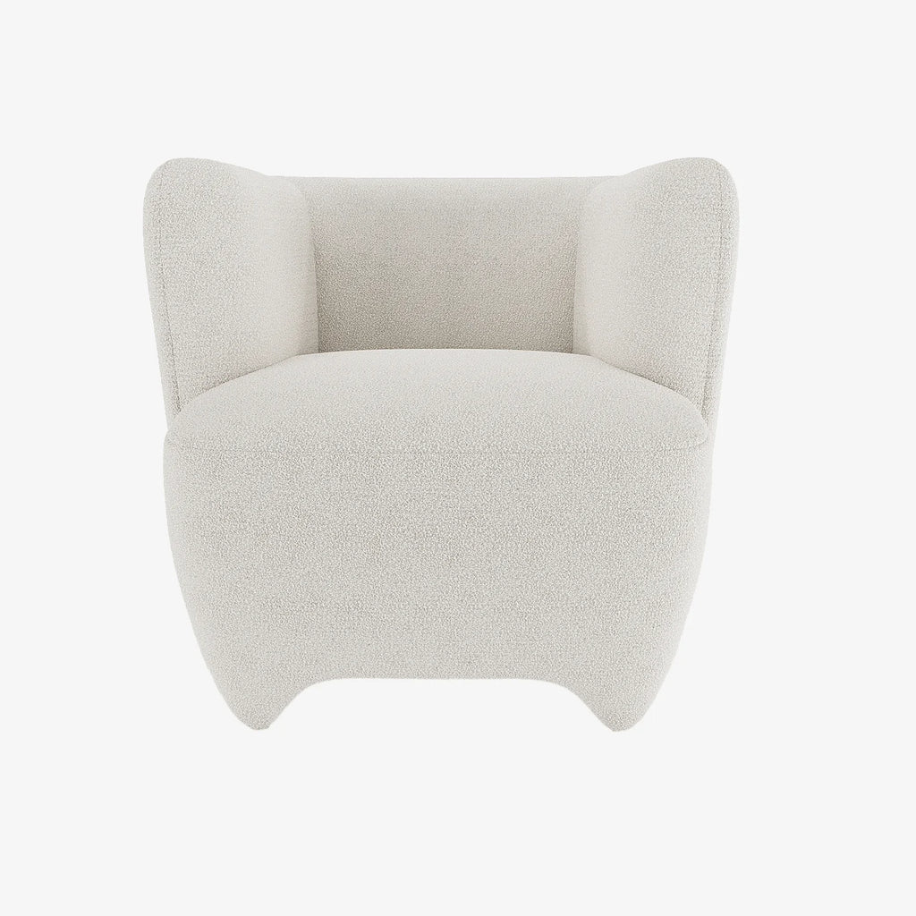 NOA - Fauteuil en laine boucl e  crue