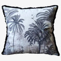 Coussin palmiers noir et blanc d houssable Kob