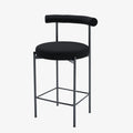 Lot de 2 chaises de bar bouclette grise anthracite  Charlotte