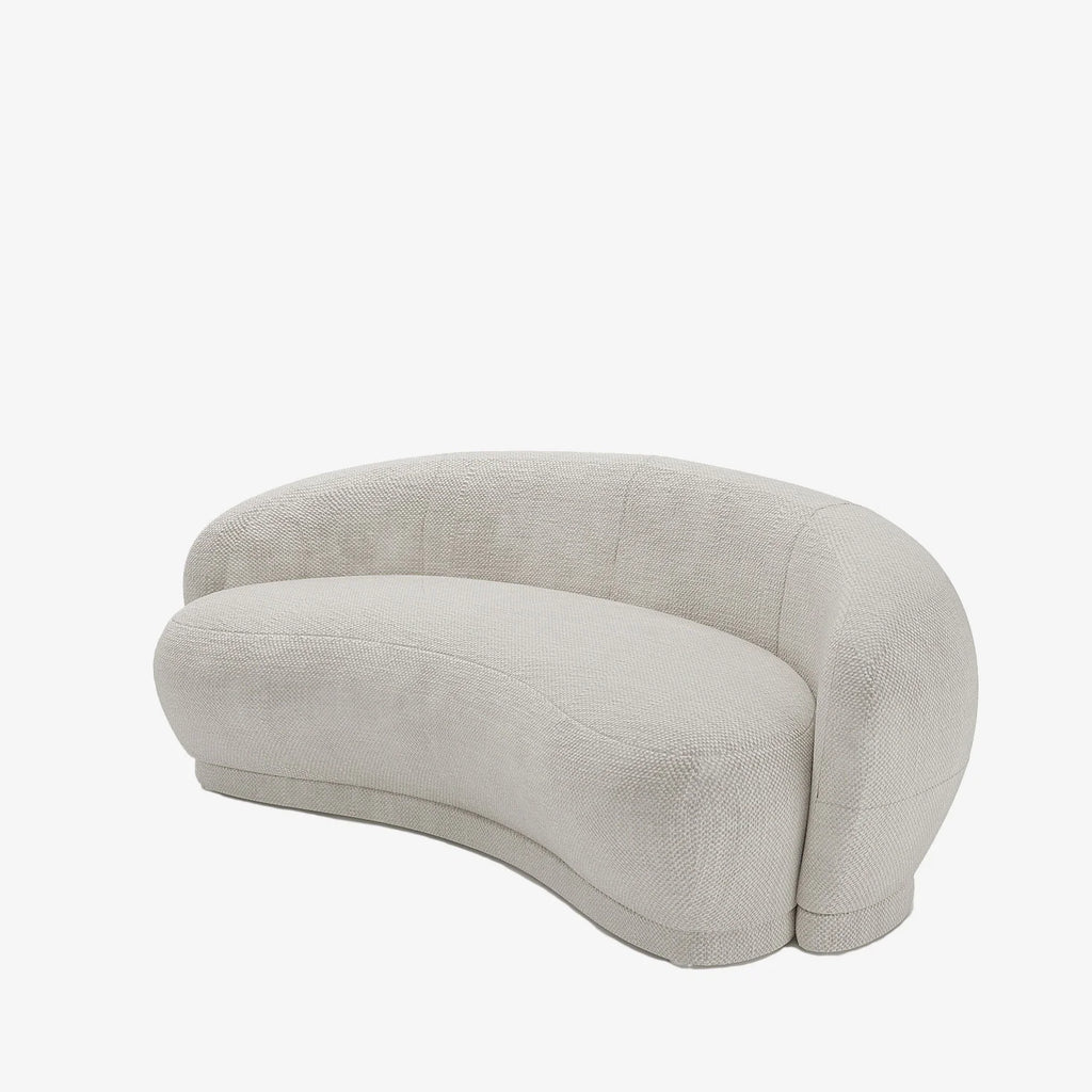 Canap  3-4 places en tissu chenille cr me Bianca