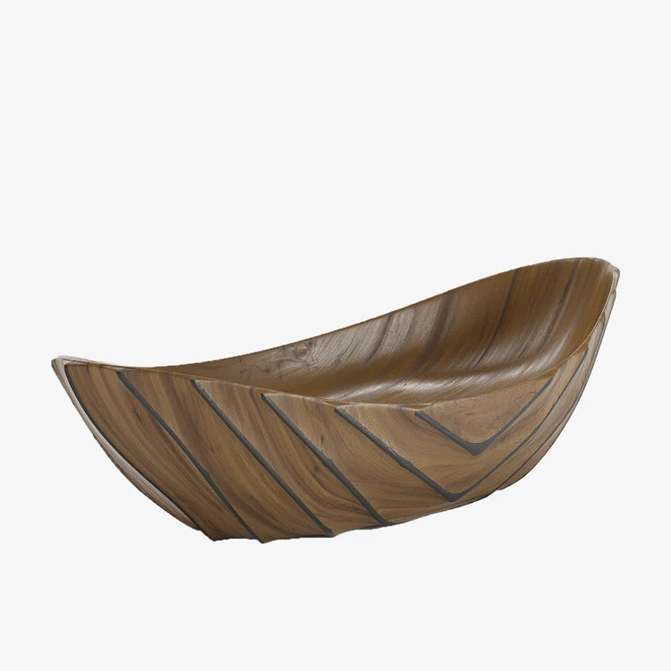 Grande coupe d corative design effet bois Pomp i