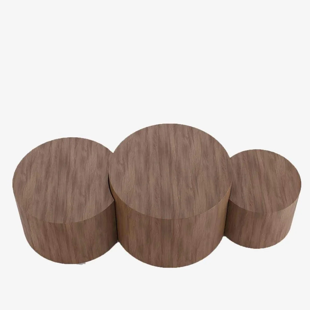 Lot de 3 tables basses rondes design Rh a