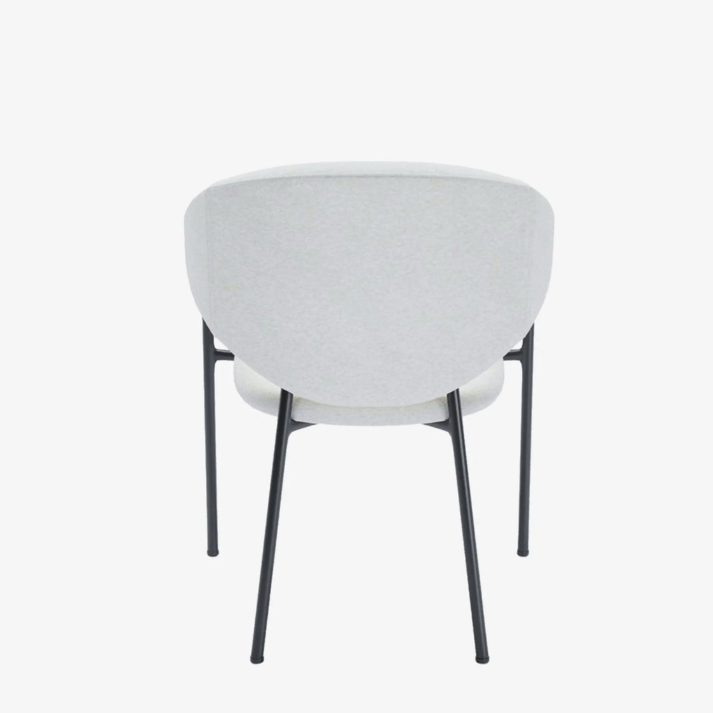 Lot de 2 chaises avec accoudoir design en velours beige Jeanne