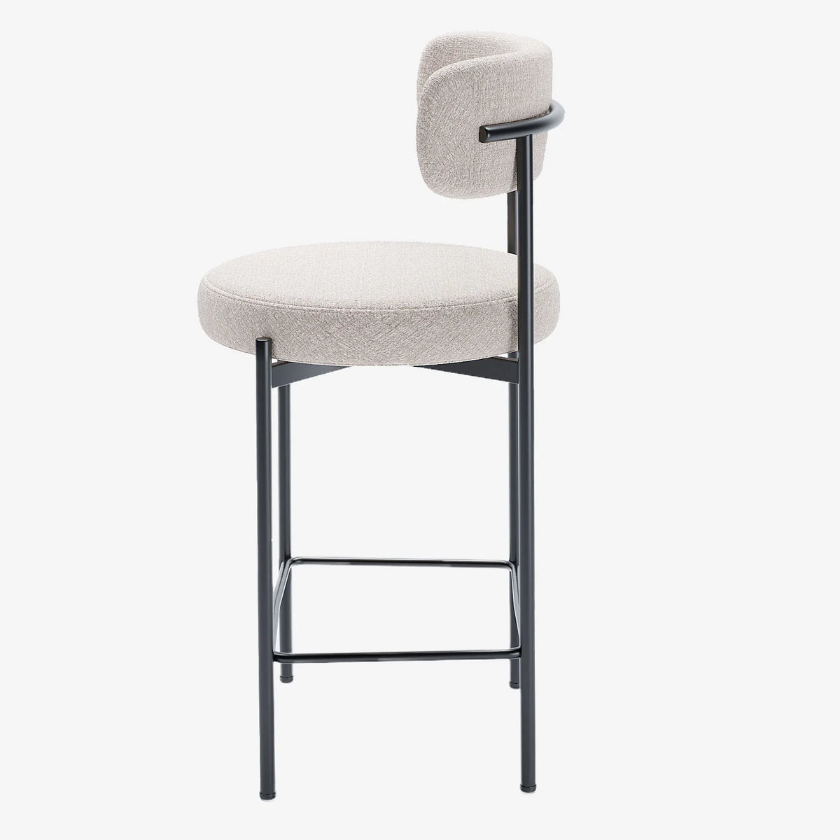 Lot de 2 tabourets de bar velours cr me Agathe