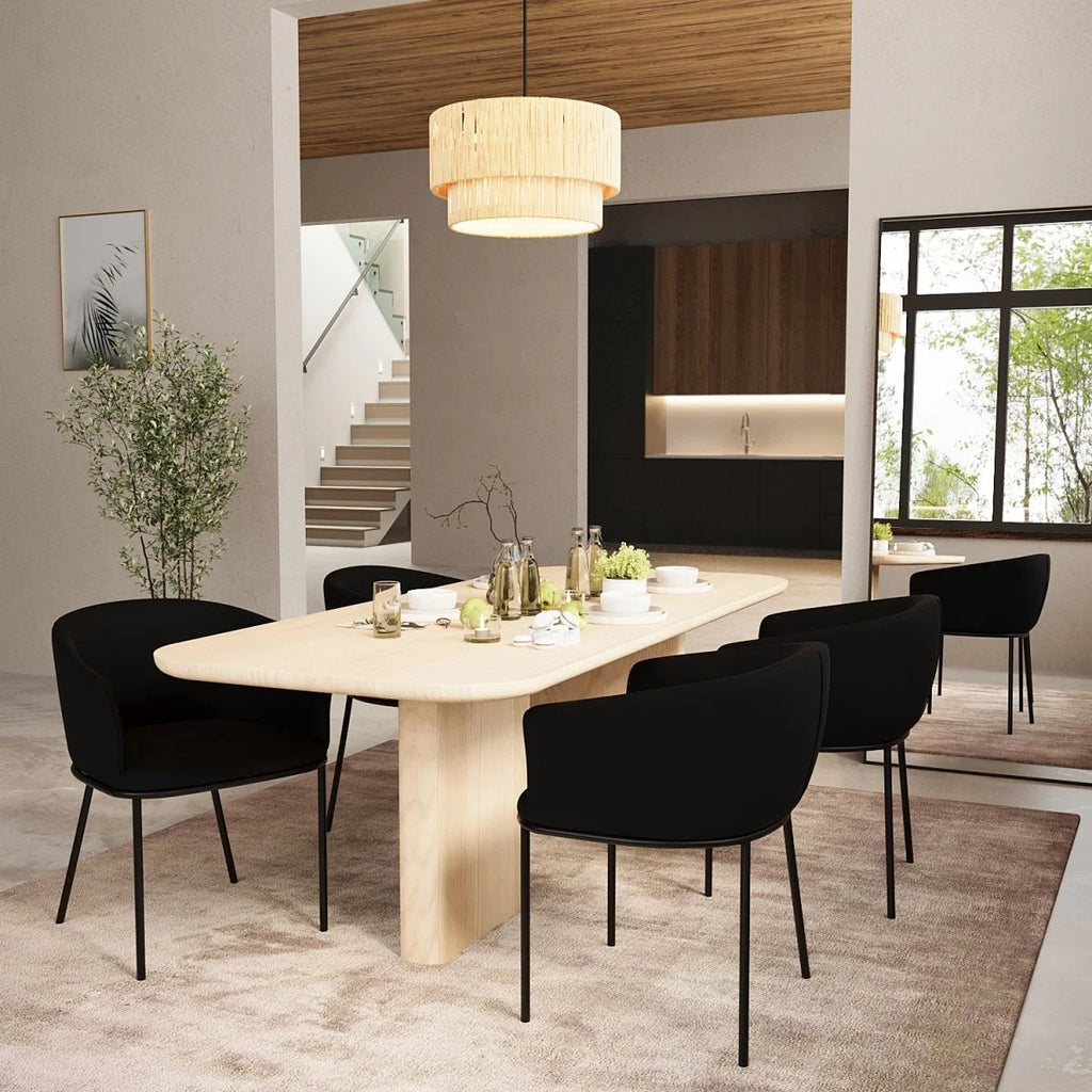 Lot de 2 fauteuils de salle à manger en velours