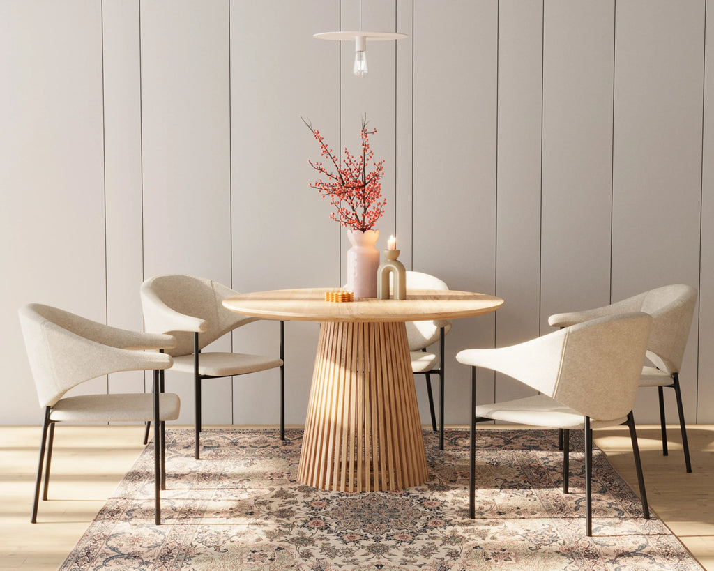 Lot de 2 chaises avec accoudoir design en velours beige Jeanne