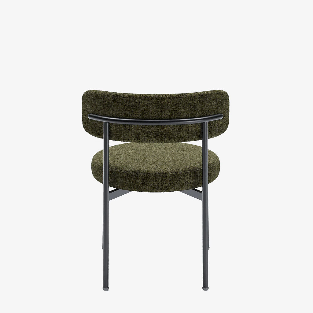 Lot de 2 chaises de table velours vert Scarlett
