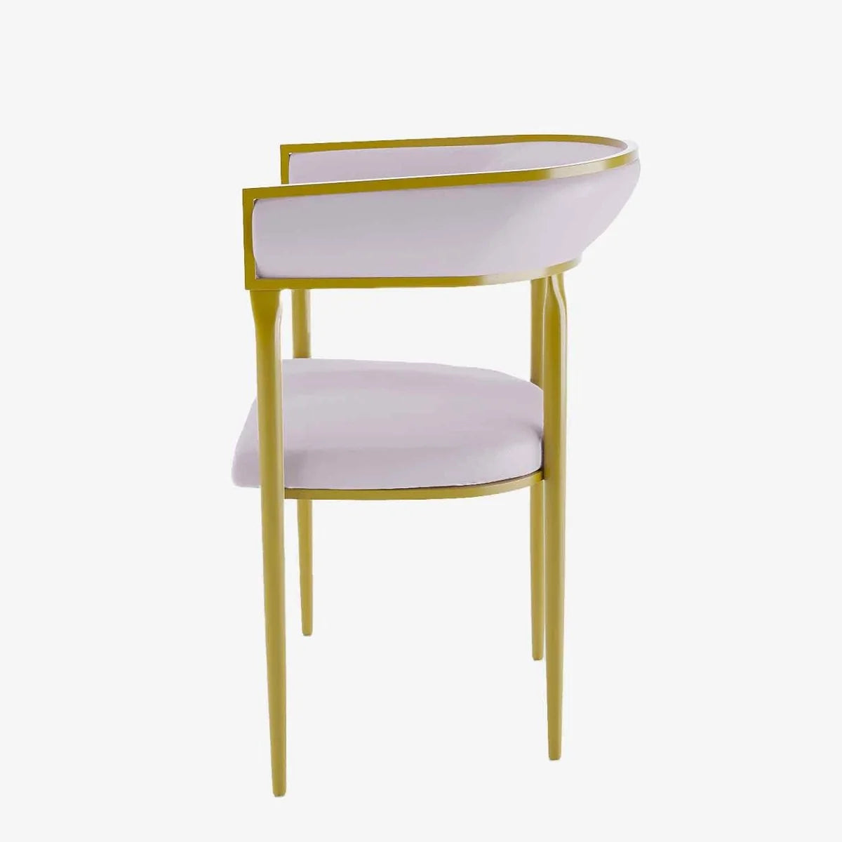 Chaise de salle   manger design dossier arrondi velours rose p le Aurore