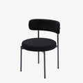 Lot de 2 chaises de table bouclette grise anthracite Scarlett