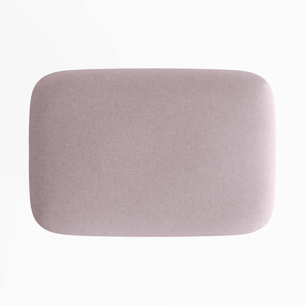 Banquette en tissu rose et métal noir