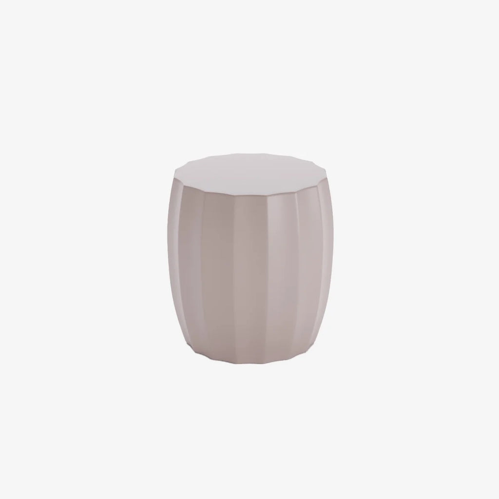 Table d'appoint ronde en ciment rose p le Grenade