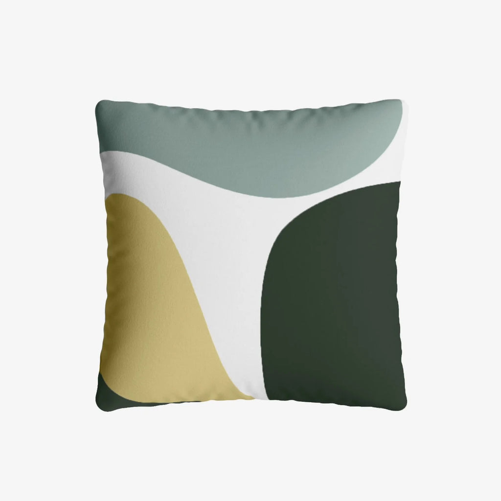 Coussin carré vert déhoussable 40x40cm