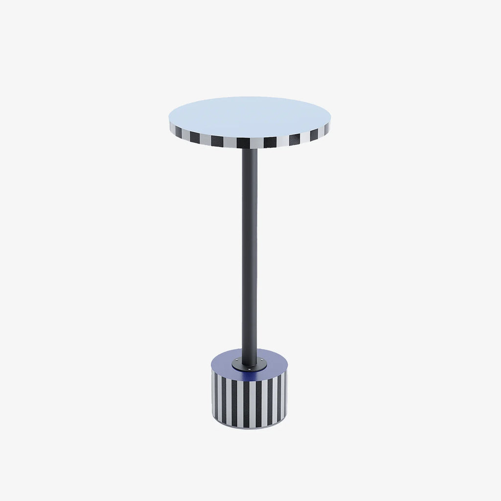 Table d appoint ronde originale couleur bleue Jasmin