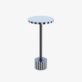Table d appoint ronde originale couleur bleue Jasmin