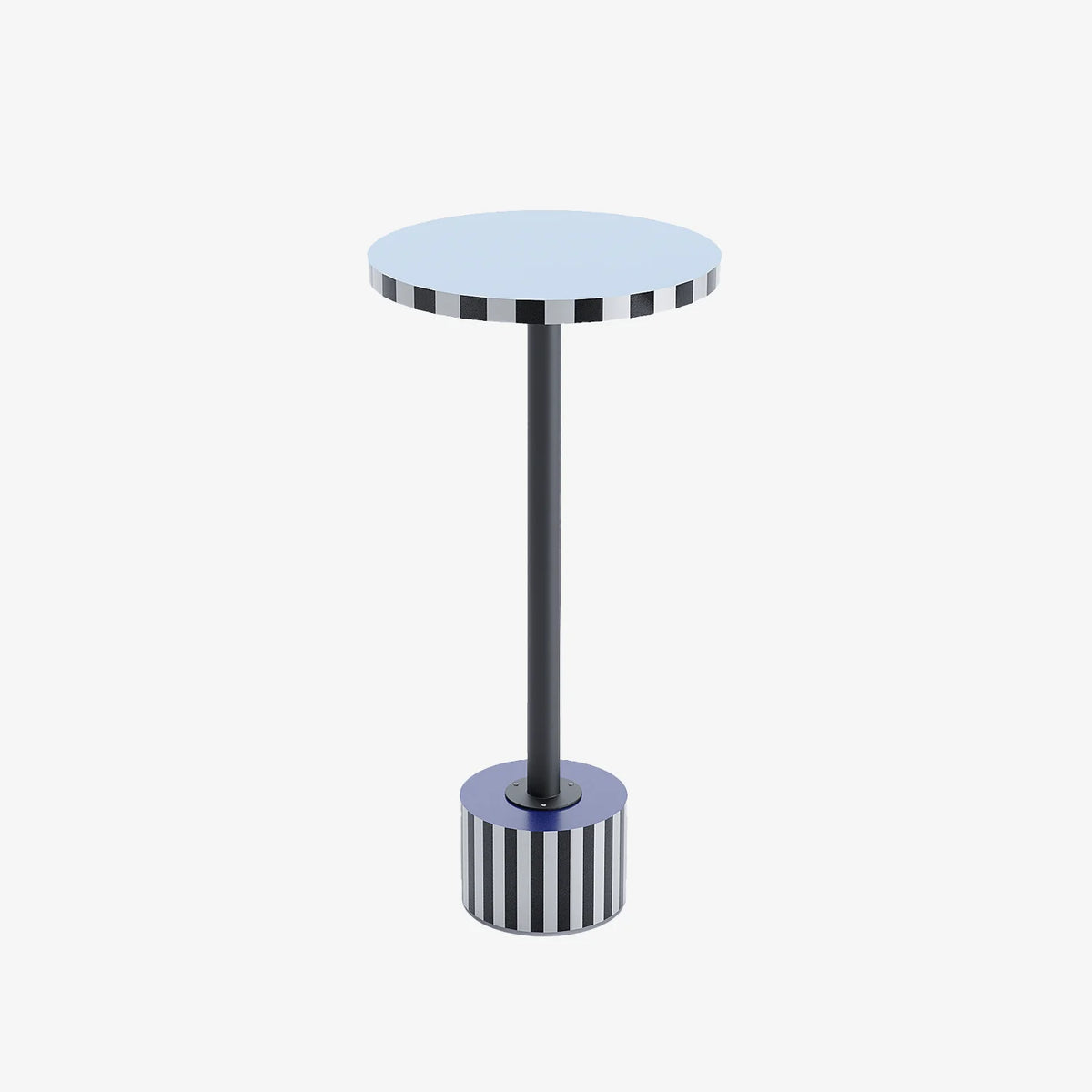 Table d appoint ronde originale couleur bleue Jasmin